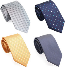 Extra Long Ties for Big and Tall Men, 63 inch XL Long Neckties, Gray, Blue, G...