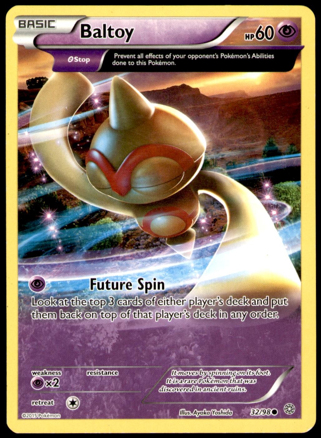 Baltoy 32/98 Common Ancient Origins Pokemon Heavily Played