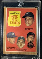 1961 American League Home Run Leaders Topps Origin Buy Back 1/1  MICKEY MANTLE