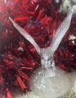 Crystal Flying Eagle Figurine: France Cristal D'Arques 24% Lead Frosted Base 8" — photo 2