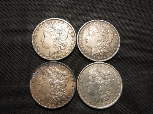 Morgan Silver Dollars 4 Nice 90% Circulated Junk Bullion Constitutional US Coins