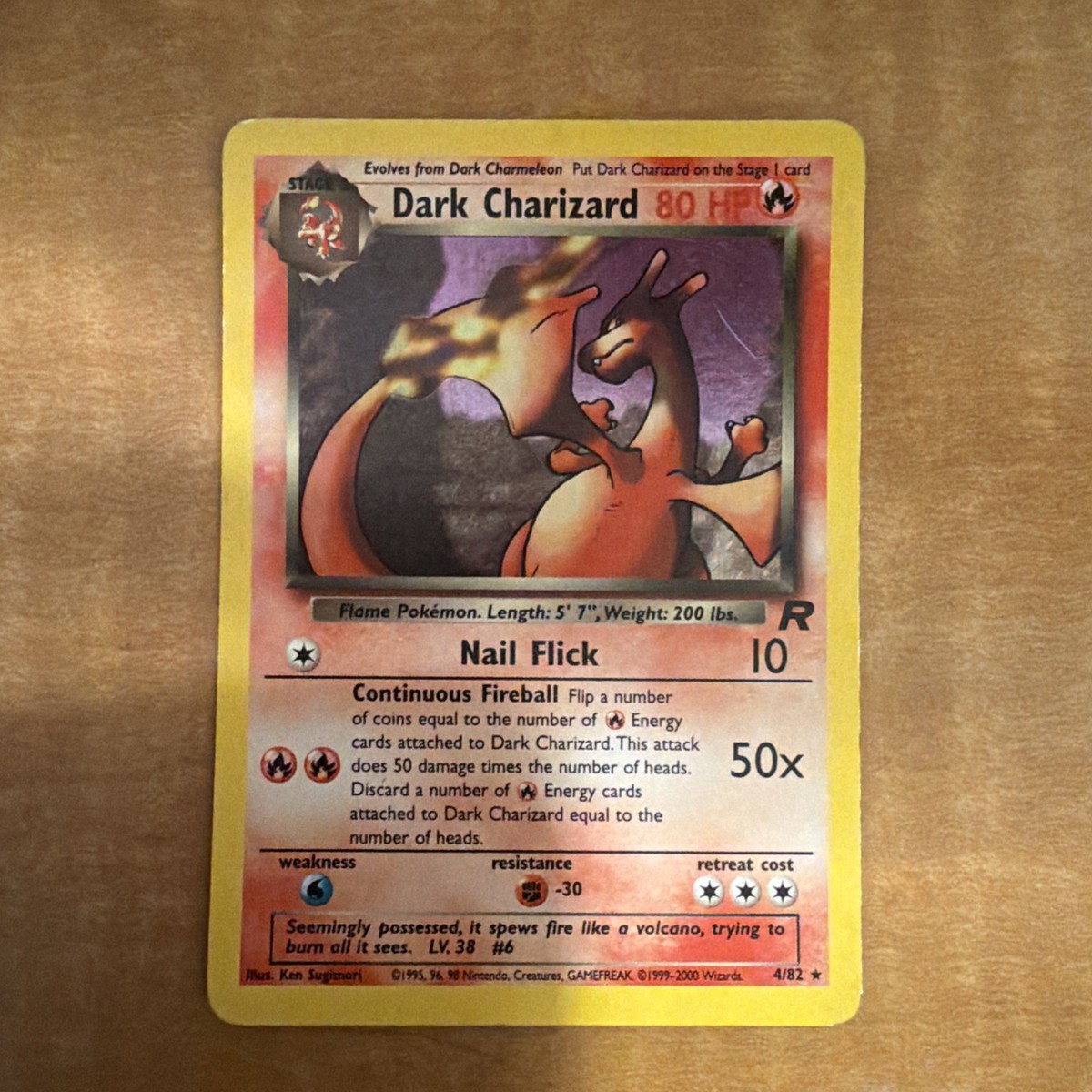 ポケモンカード Dark Charizard 80 HP 英語版 Pokémon TCG Team Rocket Dark Charizard Holo Rare 4/82 80 HP 2000