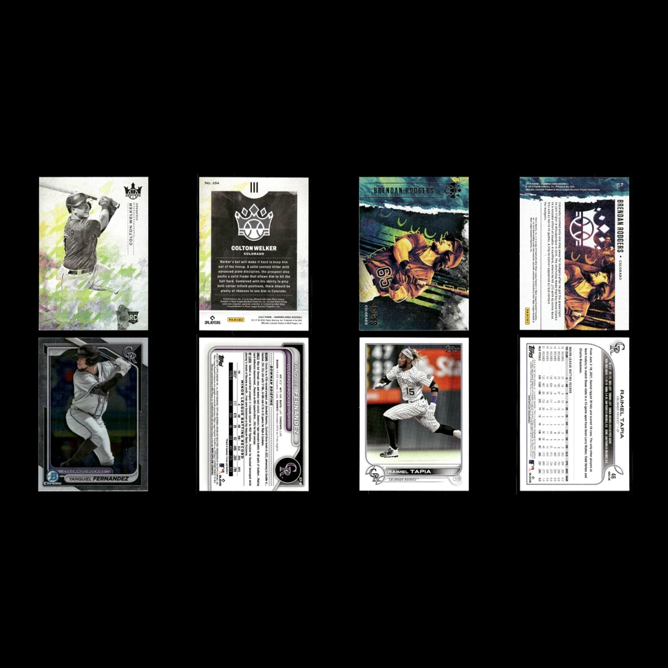 Lote 25 cartões de beisebol novato Colorado Rockies Panini Diamond Kings Colton Welker - Imagem 3 de 4