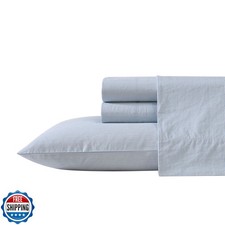 Nautica - Full Sheet Set, Cotton Percale Bedding Set, Crisp and C