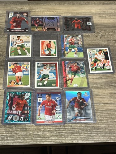 Portugal + Benfica Cards Lot! Cristiano Ronaldo Prizm Insert + Silva Auto + More