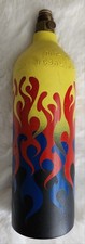Brass Eagle Paintball with custom flame paint Co2 Tank 20 oz Canister 