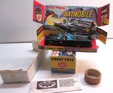 Corgi Toys, 267 Batmobile 1st issue, (2) rare Matt Black, Original,