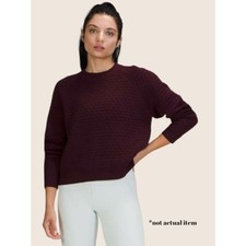🍷 SUÉTER LULULEMON TEXTURA PLAY CASSIS CREW VINO BORGOÑA GRANATE M/L