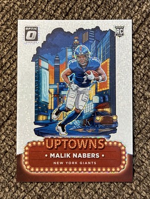 2024 Donruss Optic Uptowns White Sparkle Malik Nabers #d 1/1