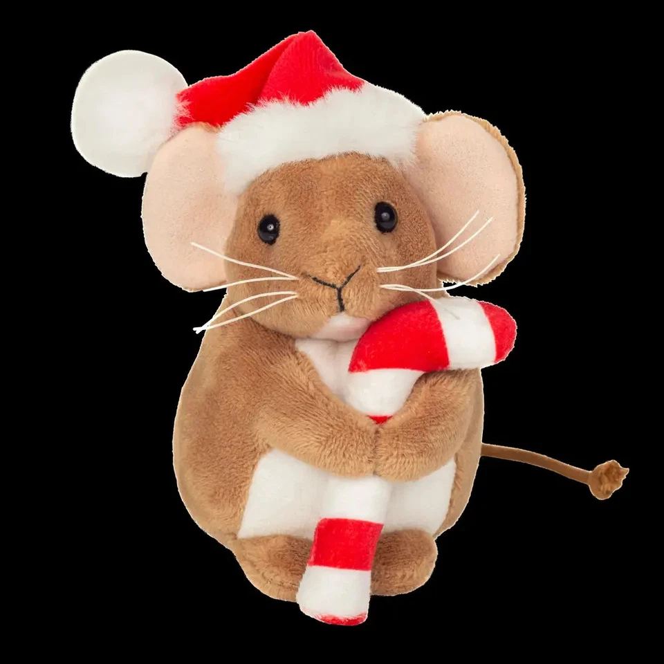 Teddy Hermann Weihnachtsmaus mit Zuckerstange, 11 cm - Bild 4 von 4