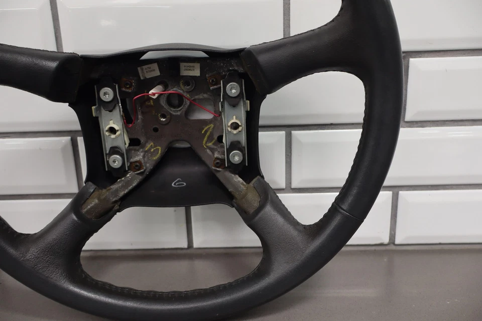 Volante de cuero gris 95-00 Chevy GMC Truck SUV GMT400 OBS Foto 2 de 4