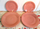 2 Homer Laughlin Fiesta Rose Pink 10.5" Dinner Plates 7.25" Bread Salad Dessert — photo 2