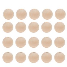 50Pcs Reusable Round Wood Spacer Beads for Crafting Projects