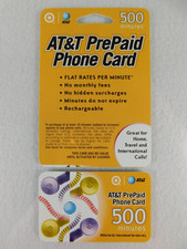 BRAND NEW AT T PREPAID PHONE CARD 500 MINUTES 2004 NEVER USED DOES NOT EXPIRE