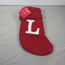 Letter L Wondershop Monogram Mini Christmas Stocking Initial Red Knit Target