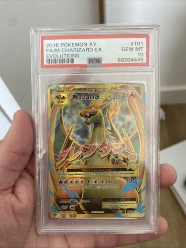 Pokémon TCG XY Evolutions 2016 Charizard EX #101/108 FA/M PSA 10