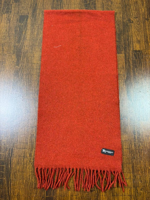 Burberry London Pure Orange Plain Scarf Wool Made in England