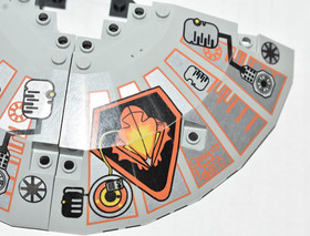 LEGO Panel 10x10 Quarter Saucer Top UFO LEFT x2 4229 Engine 6975 6979 30117pb01