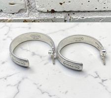 Coach Vintage Signature Hoop Earrings Preciou...