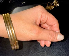 3 Pieces Preowned Gold Accent Bangle Bracelet Only Used For Theater Performance