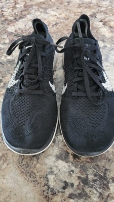 Nike Free RN Flyknit 2018 Black White Low Top Lace-Up Men's Running Sneakers