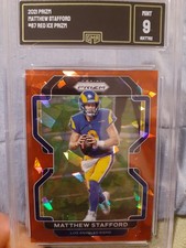 2021 Panini Prizm Matthew Stafford Red Ice Prizm #67 Gem Mint 9
