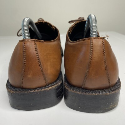 Vintage Salvatore Ferragamo Tramezza Brown Leather Loafers 