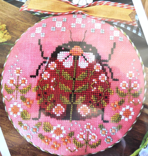 NEW  2025 Hands On Design (HOD) Cross Stitch Pattern Chart  "Ladybug Picnic" - Picture 2 of 3