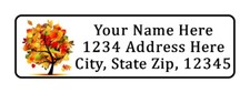 400 Fall Tree, Personalized Return Address Labels. 1/2 inch by 1 3/4 in.