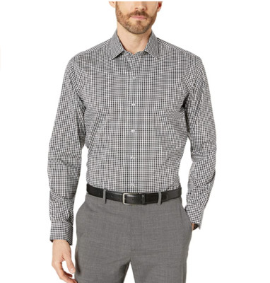Proper Cloth Brown Gingham Dress Shirt MEN'S BROWN CHECKS SLIM FIT SHIRT