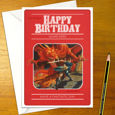DUNGEONS &amp; DRAGONS Personalised Birthday Card - personalized role ...