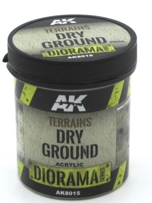 AK Interactive AK8015 Terrains Dry Ground (250ml) Diorama Series Arid Soil Earth
