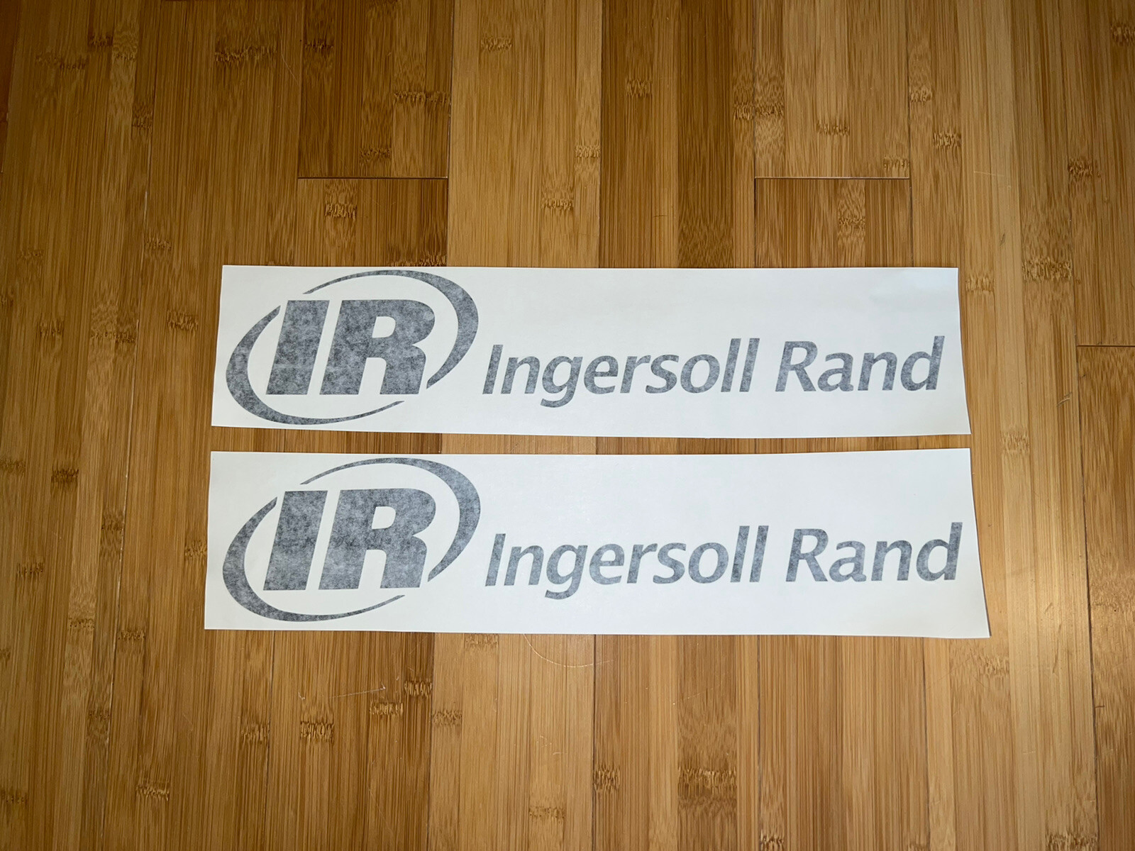 (Set Of 2) 18” Black IR Ingersoll Rand Air Compressor Bobcat Decal Stickers Logo