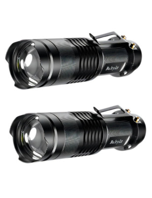 2er Pack kleine LED Taschenlampen, helle Mini Taschenlampe mit einstellbarem Fokus