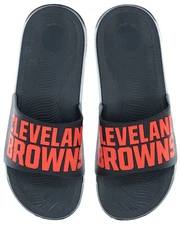 FOCO NFL Men's Cleveland Browns Cropped Big Logo Raised Slides
