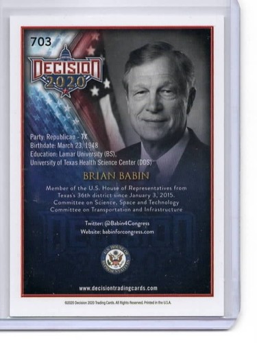 Brian Babin 2020 Entscheidung ""CAPITOL"" pink/2 - Bild 2 von 2