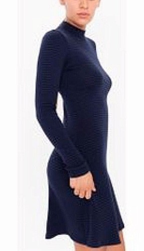 American Apparel Rib Long Sleeve Navy 