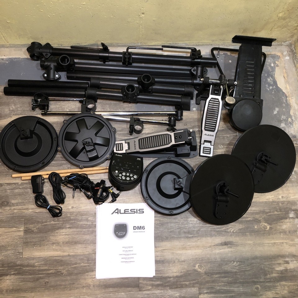 ALESIS DM6 Drum Module 7 Piece Electric Kit Tested W/Sticks & Paperwork ...