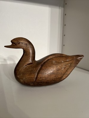 Vintage Wooden Duck! Hand Carved