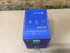 LUTZE DRA240-24B POWER SUPPLY 24VDC 10A 115/230VAC XLNT  18D56PR5 IAC