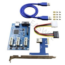 PCI 1X Slots Riser Card ITX 3 PCI-e Slot Adapter Expander Plastic Metal