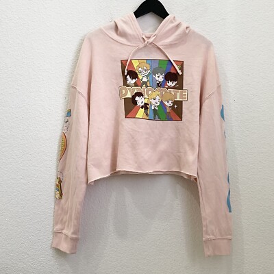 TINY TAN BTS KPOP Dynamite Crop Pull Over Hooded Sweatshirt