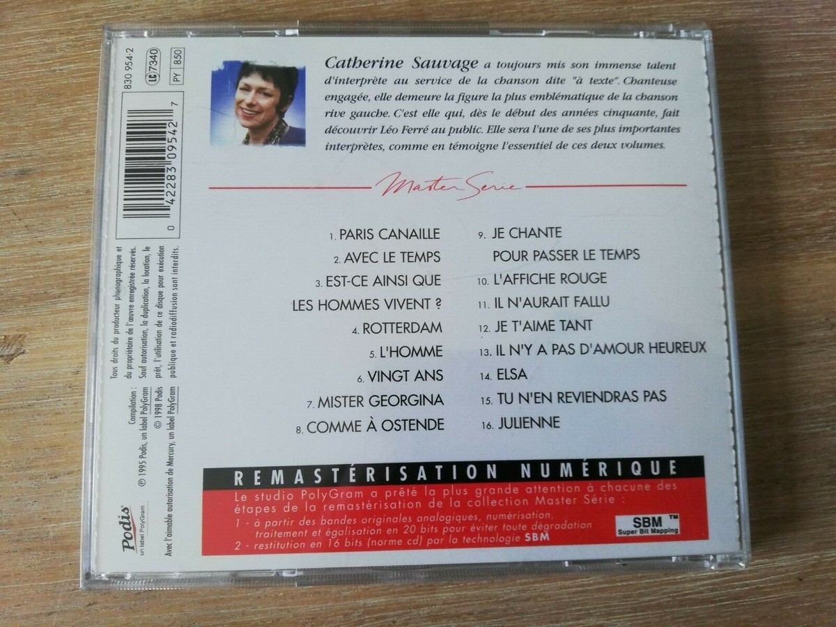 Cd Catherine Sauvage Master série vol 1 | eBay