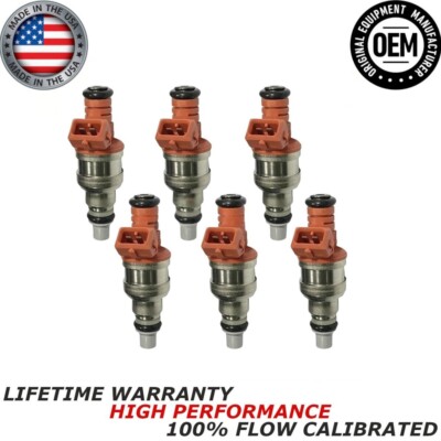 OEM 6x Fuel Injectors Fits 1995-00 Dodge Avenger Chrysler Cirrus 2.5L V6 INP-060