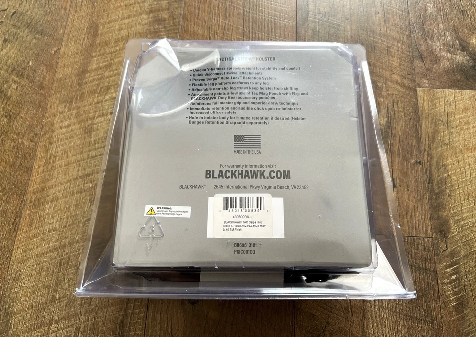 BLACKHAWK! Funda Serpa 430500BK-L Glock 17,19,20,21,22,23 táctica negra Foto 3 de 4