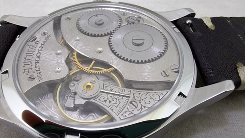 Waltham 12s Pocket Watch Conversion To 44mm SS Wrist Watch 1894 Model Serviced - Picture 4 of 10