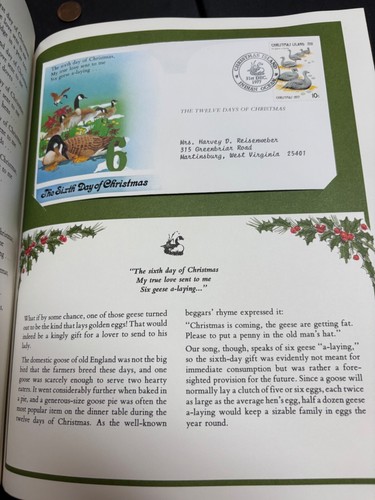 The Twelve Days of Christmas BOOK 1977 Stamps Christmas Island Limited - Picture 12 of 24