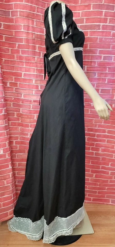 Diane von Furstenberg Neiman Marcus VTG ILGWU Dress Sz 4 Black White Lace #CB3 - Image 3 of 4