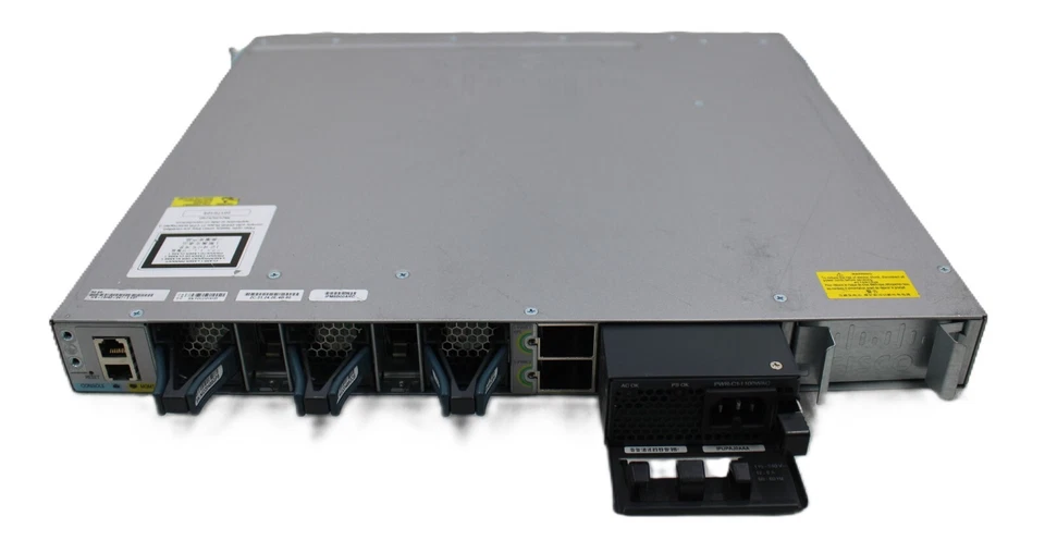 Cisco WS-C3850-24T-E w/1x 1100w PSU, C3850-NM-2-10G Ethernet Switch - Image 3 of 3