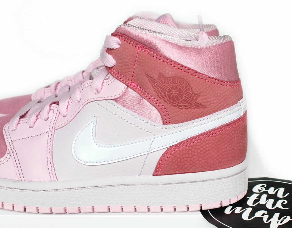 Nike Air Jordan 1 Retro Mid W Digital Rosa Espuma Blanco Reino Unido 4 EE. UU. 6,5 EUR 37,5 Nuevo Foto 3 de 4